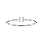 minimalist T open bangle bracelet